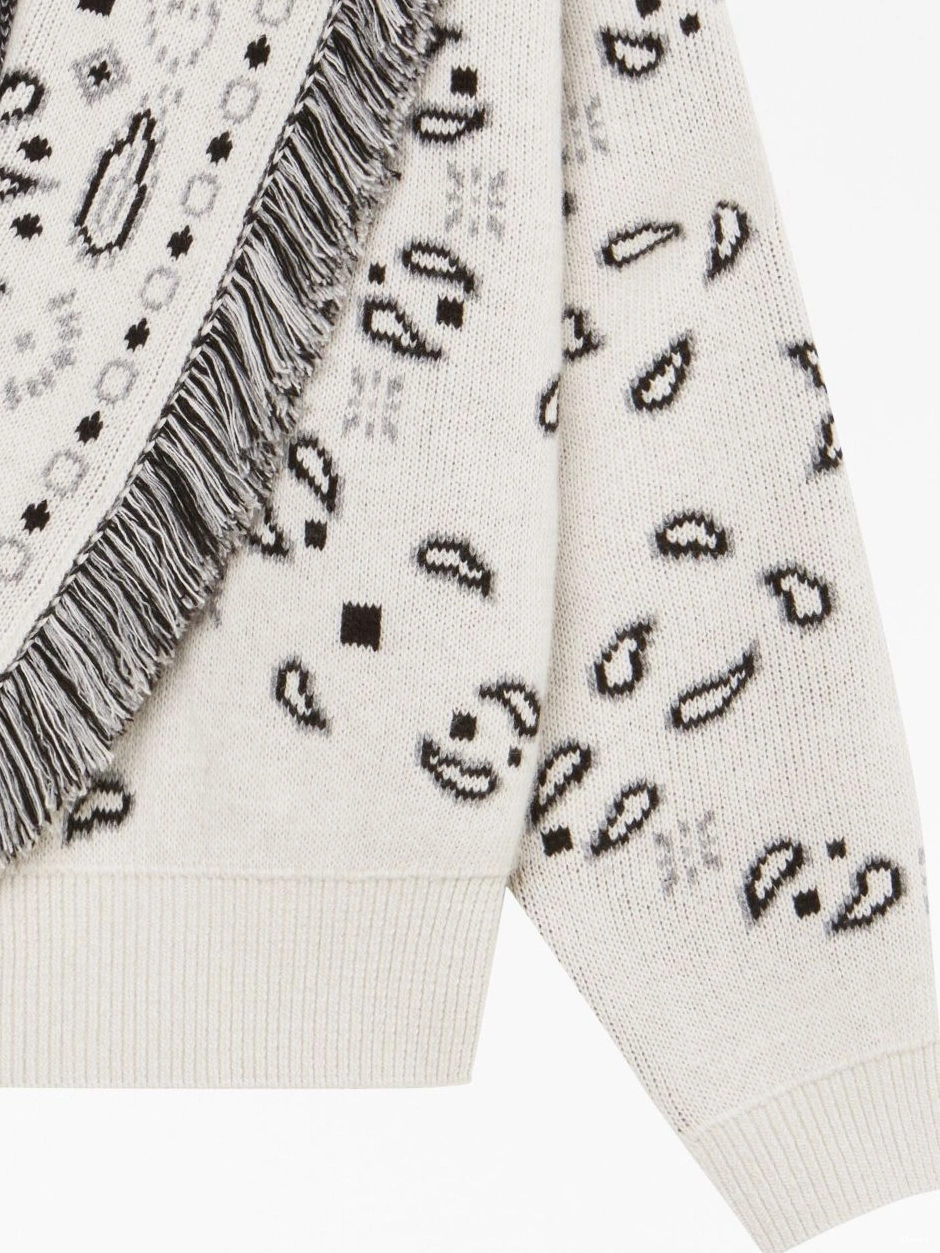 Cheap Women Alanui Bandana Jacquard cardigan cropped 0808